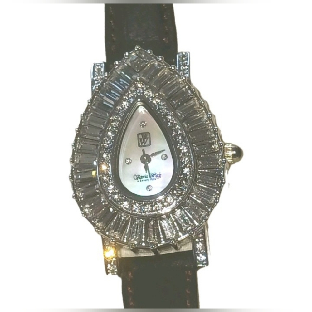 Victoria Wieck Teardrop Watch w/a Mother-of-Pearl Dial
